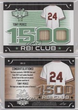 2021 Leaf Lumber The 1500 RBI Club Relics Emerald /4 Tony Perez #RBI-33 HOF