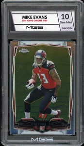2014 Topps Chrome #185 MIKE EVANS Grado 10 GEMME NUOVO DI ZECCA Rookie RC WR TB BUCCANEERS - Foto 1 di 2