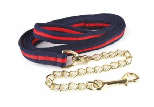 Hy Soft Gurtband Führzügel mit Kette. Pferde- oder Hundeleine - Bild 1 von 3