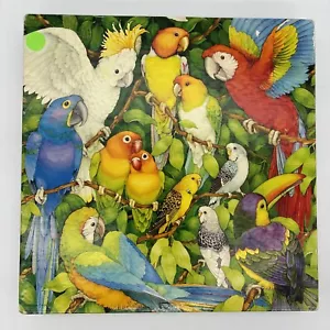 Springbok Jungle Birds Vintage Jigsaw Puzzle Tropical Exotic Macaw Toucan Parrot - Picture 1 of 9