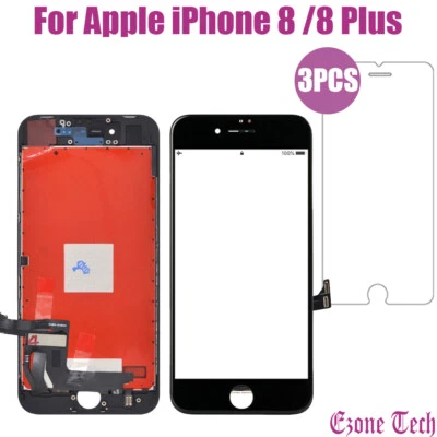 For iPhone 8 8Plus LCD Touch Screen Replacement Tempered Glass Protector Lot - Image 1 of 4
