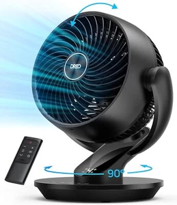 13-Inch Ultra-Quiet Oscillating Desk Fan with Remote - 4 Speeds, 120° Tilt - Picture 1 of 7
