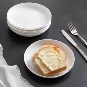 Luminarc PARK Dessert Plate 7.25" - Set of 6 -WHITE - NEW - Picture 1 of 13