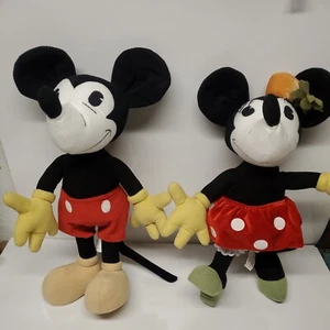 Peluche retro de 18" exclusivo original de Mickey y Minnie Mouse de Disney Store con etiquetas - Imagen 1 de 12
