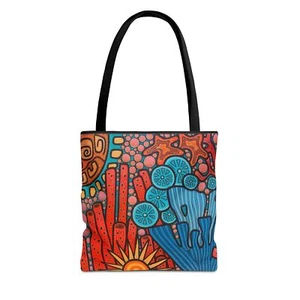 Tote Bag with Coral reef pink - Picture 1 of 17