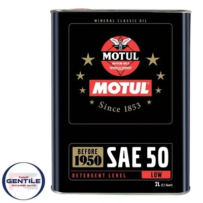 MOTUL SAE50 OLIO MOTORE AUTO MONOGRADO PER AUTO EPODA FINO AL 1950 2 LT