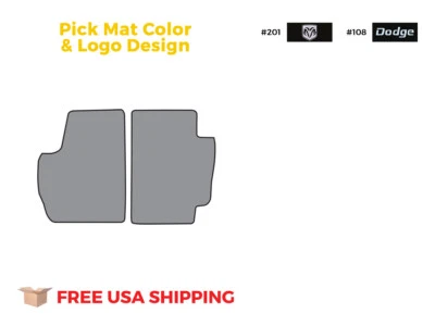 FITS 1994-2001 Dodge Ram 2500 Floor Mat 2pc Cutpile - Imagem 1 de 4