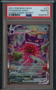 PSA 10 GEM MINT Pokemon Gengar VMAX Fusion Strike Secret Full Art 271/264 - Picture 1 of 2