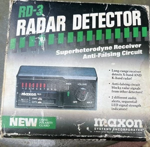 Maxon RD-3 Superheterodyne Radar Detector in Original Box - Tested / Works - Picture 1 of 9