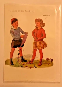 CANADA NOBLEWORKS FUNNY CHEEKY RUDE HAPPY BIRTHDAY CARD ARTIST DAN PANGALLO - Picture 1 of 4