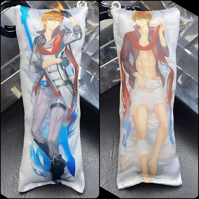 Handmade Childe Tartaglia Genshin Impact Anime Dakimakura Body Pillow Keychain - Image 1 of 4