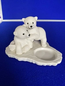 Pre-loved Partylite orso polare cuccioli portacandele luce tè p90348 - Foto 1 di 5