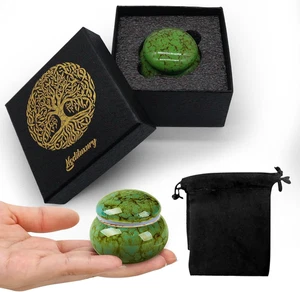 Small Urns for Human Ashes Keepsake,Ceramic Small Cremation Urn for Ashes for Wo - Picture 1 of 4