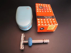 Rasoio di sicurezza AIDA VINTAGE n.OP-12 TT0 anni 60 made in Japan INUTILIZZATO QUASI COME NUOVO COND. - Foto 1 di 24