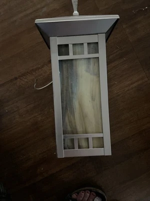 Rejuvenation Craftman 15”Sconce Stain glass ,pewter - Image 1 of 4