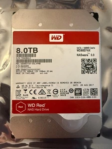🔥🔥🔥 WD80EFAX Western Digital Red 8TB SATA 6Gb/s 5400RPM 3.5" NAS HDD 2W10209 - Afbeelding 1 van 1