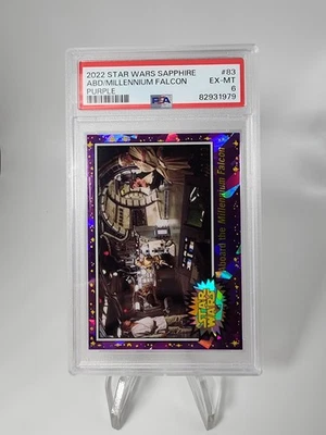 PSA 6 2022 Star Wars Sapphire Purple /10 Aboard the Millennium Falcon #83 - Image 1 of 3