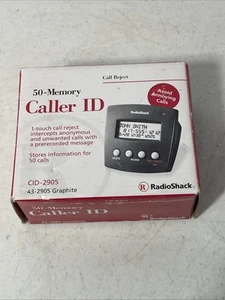 Identificador de llamadas con memoria Radio Shack 50 43-2905 grafito CID-2905 rechazo de llamadas probado - Imagen 1 de 8