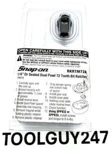 SNAP ON TOOLS USA RKRTM72A 1/4" Dr Bit Ratchet Repair Kit 72 Tooth FREE Shipping - Picture 1 of 2