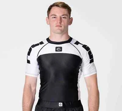 Fuji Sports IBJJF Ranked BJJ Jiu Jitsu Short Sleeve SS Rashguard - White - Image 1 of 4