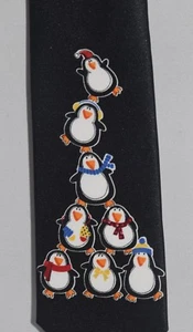 Boys Black Penguin Tie NEW with Tags - Picture 1 of 2