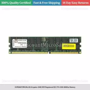 KVR266X72RC25L/2G Kingston 2GB DDR Registered ECC PC-2100 266Mhz Memory - Picture 1 of 1