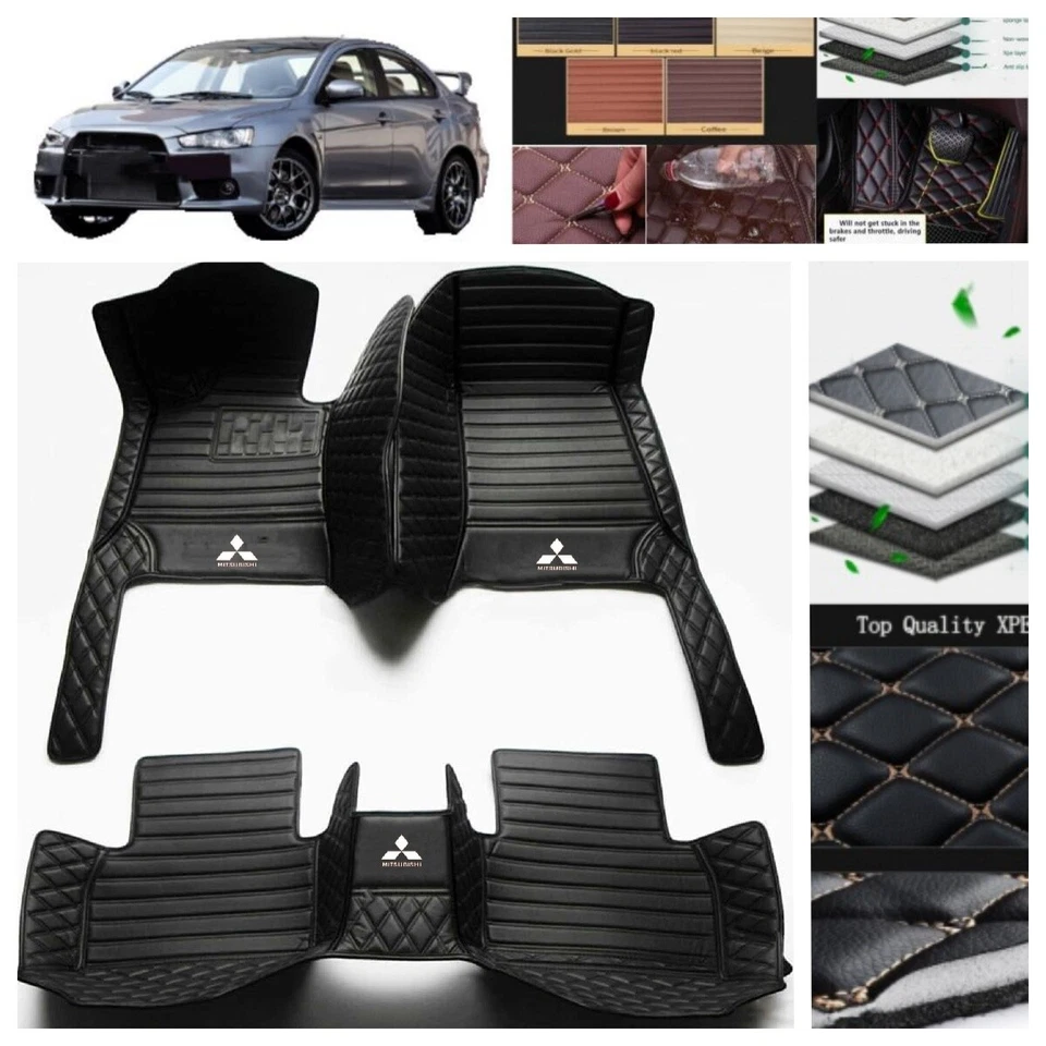 For Mitsubishi Lancer 2000-2017 Custom Car Floor Mats Waterproof Carpets Liners Foto 1 de 4