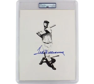 Ted Williams Signed  8.5x11 Mint 9 Graded Encapsulated Print - Picture 1 of 3