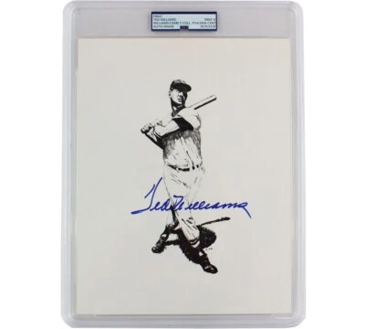 Ted Williams Signed  8.5x11 Mint 9 Graded Encapsulated Print - Image 1 of 3
