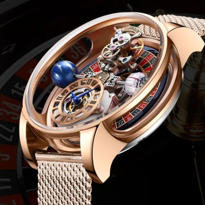 2023 PINDU Design Luxury Men's Quartz Watch 3Bar Astronomia Casino Roulette - Image 1 of 4