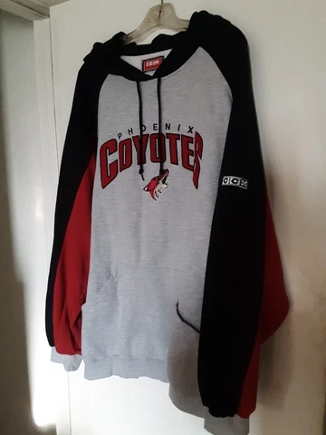 ELITE PHOENIX COYOTES CCM NHL FACE OFF APPAREL HOODED SWEATSHIRT SZ. XL + CAP Cover