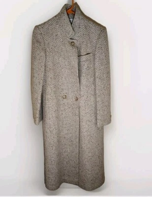 VTG Michelle Stuart Petite SM 100% Wool tan/cream full length Coat - Image 1 of 4