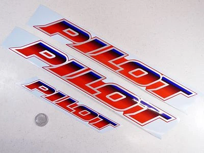 89-90 Honda FL400R FL400 R Pilot Tub & Body adesivo decalque marca emblema conjunto 3 peças - Imagem 1 de 4