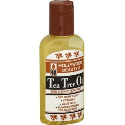 Aceite de árbol de té Hollywood Beauty tratamiento para piel y cuero cabelludo para cuero cabelludo seco con picazón 2 onzas Foto 1 de 3