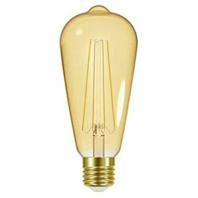 Energizer Dimmable Low Energy LED Filament Light Bulb Gold 5W 40W ST64 Screw - Image 1 of 3