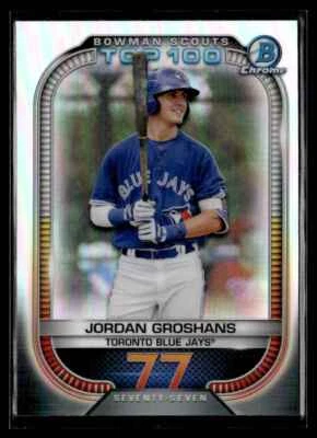 2021 Bowman Scouts Top 100 Jordan Groshans Toronto Blue Jays #BTP-77 - Image 1 of 2