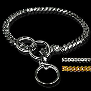 Heavy Duty Dog Metal Choke Check Chain Collar Pet Show Necklace Training Slip