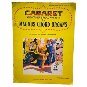 Magnus Chord Organ Cabaret Book 704 Vintage Sheet Music 12 Broadway Songs 1967 - Picture 1 of 7