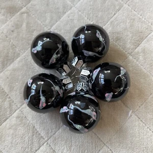 5er Set Mini (1") bemalt Glas Runde Maus Ornamente - Bild 1 von 4