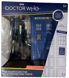 Doctor Who Fourth Dr Regenerated & TARDIS from 1974s Robot Action Figure Set NEW - Picture 1 of 8