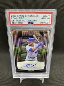 2020 CHRONICLES OBSIDIAN EDWIN RIOS AUTO PSA 10 GEM MINT DODGERS - Bild 1 von 2