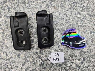 Mazda Miata 90-05 OEM NA NB Front Hard Soft Top Striker Plates Pair - Image 1 of 2