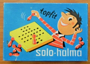 topfit Solo-Halma Steckspiel 34 rote Stecker kein Plastik OVP DDR - Bild 1 von 9