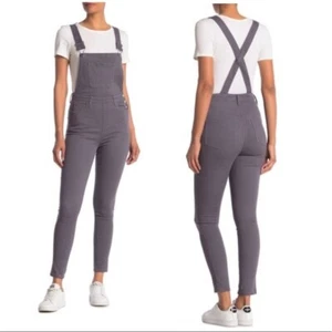 WeWoreWhat Overalls High Rise Grey Stretch Skinny NEW - Picture 1 of 11