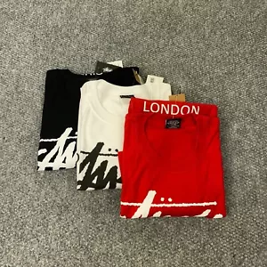 SET OF 3 Stussy Dover Street Market World Tour Tee Mens XL Black Red White NWT - Picture 1 of 21