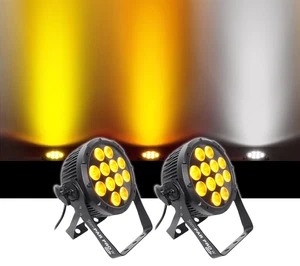 (2) Chauvet DJ SlimPar Pro W USB D-Fi Variable White Par Can Wash Light Fixtures - Picture 1 of 9