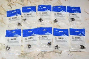 Lot 10 Leviton Feedthrough QUICKPORT Coax F-Connector Black Housing 41084-FEF - Picture 1 of 2