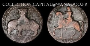 Halber Penny 1792 Worwicksaire Pro Bono Publico (P) - Picture 1 of 1