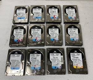 LOT OF 12 WESTERN DIGITAL 11* WD4000F9YZ/ 1*WD4000FYYZ 4TB SATA 3.5" HDD *READ - Picture 1 of 4