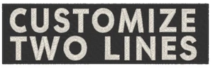 5" x 2" ID Namensschild Patch 2 Linien WEISS LEUCHTEN IM DUNKELN MIT Klettverschluss - Bild 1 von 2